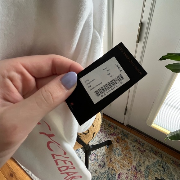 NWT Cyclebar Raw Edge Cropped Hoodie! - Picture 2 of 6